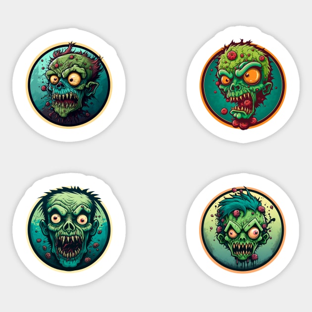 Funny Zombie stickers Sticker by KIDEnia